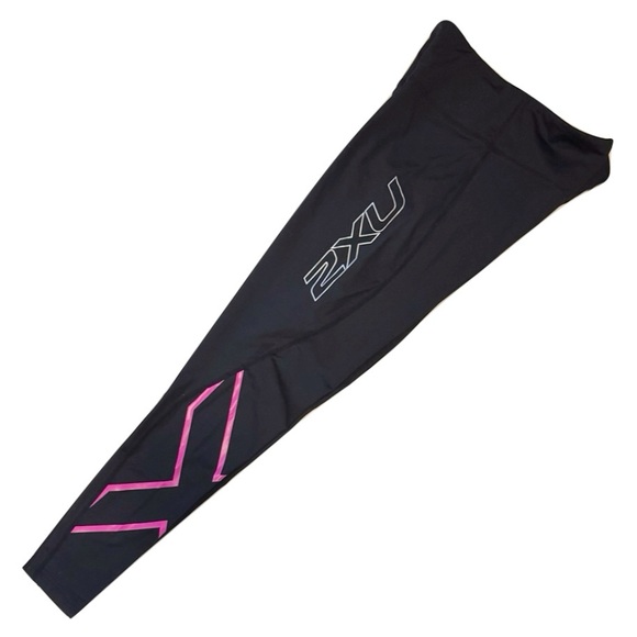 2XU Compression Ankle Running Tights Black and Pink Medium - Picture 1 of 7